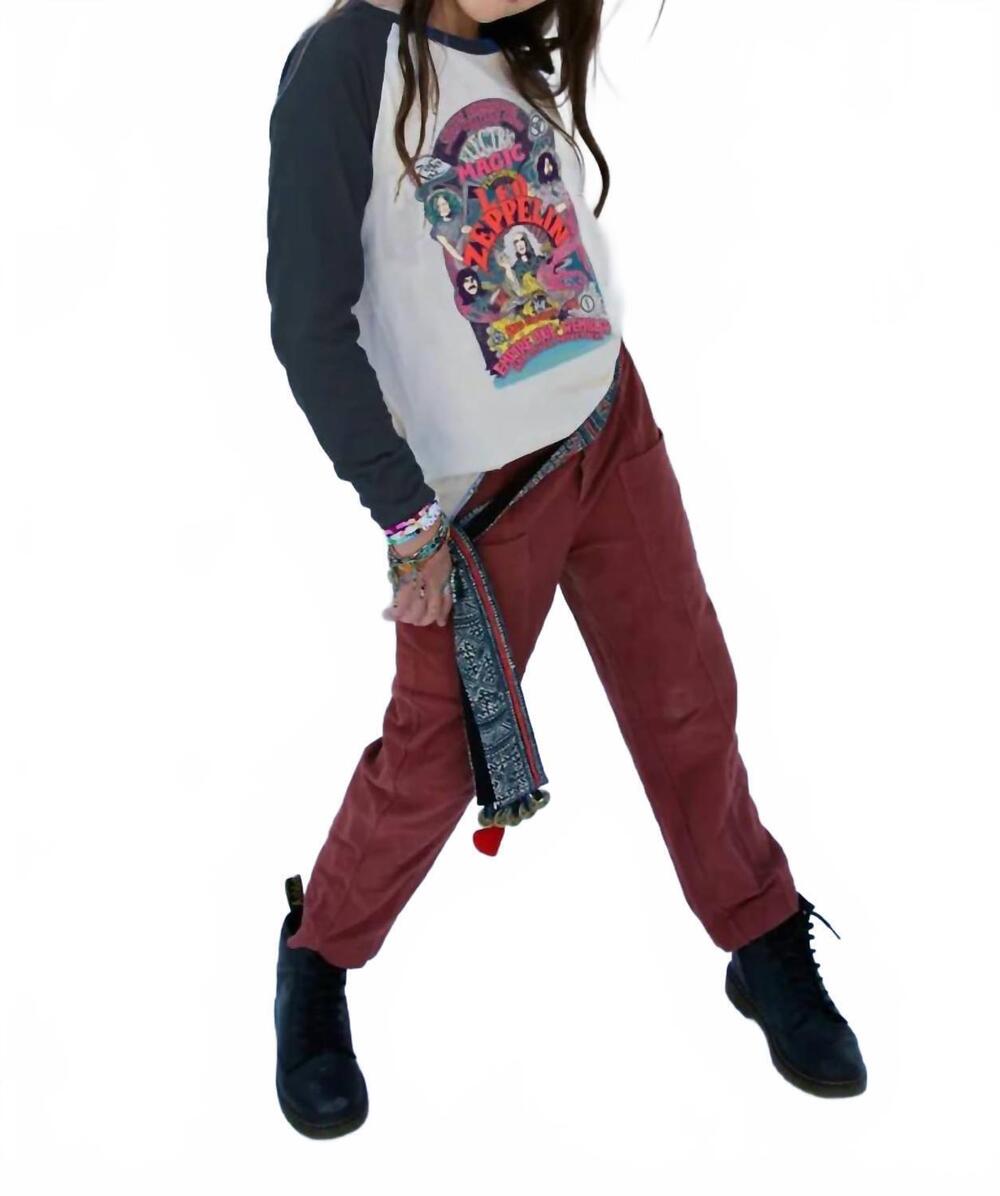 NEW ROWDY SPROUT kid's led zeppelin long sleeve raglan tee in black